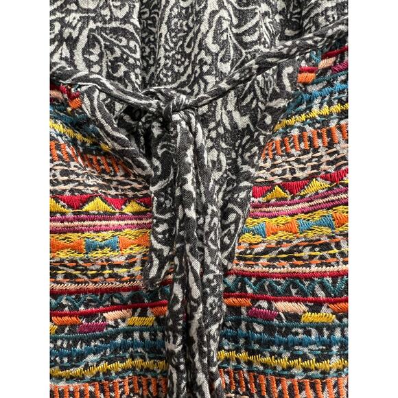 Savanna Jane Black paisley embroidered Cottagecore boho blouse plus sz 1X - Picture 5 of 9